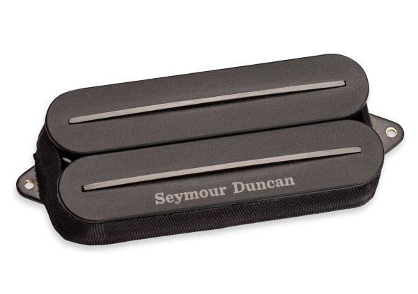 Jazz Rails 7-String Neck Humbucker Pickup with Alnico 8 Magnet, 4-Conductor Wiring, Black Rails