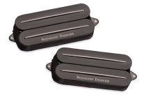 Hot-Rodded Rails Set for 7-String Guitar with Alnico 8 Magnets, 4-Conductor Wiring and Black Rails