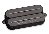 Black Winter Rails 6-String Neck Humbucker Pickup with Triple Ceramic Magnets and Black Rails