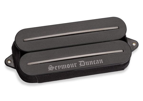 Black Winter Rails 7-String Neck Humbucker Pickup with Triple Ceramic Magnets and Black Rails