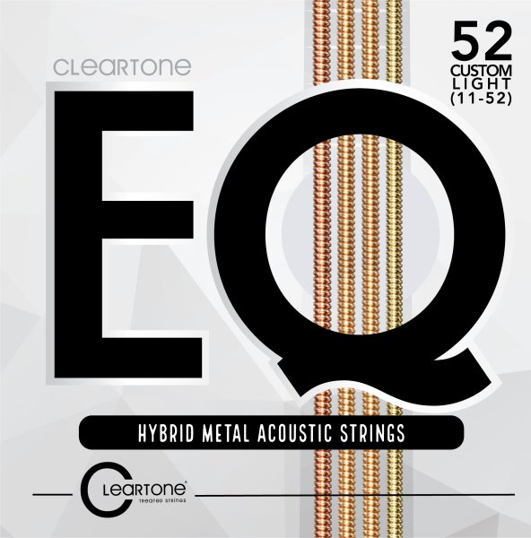 EQ Series Hybrid Metal Treated Acoustic Guitar Strings. Custom Light (11-52)