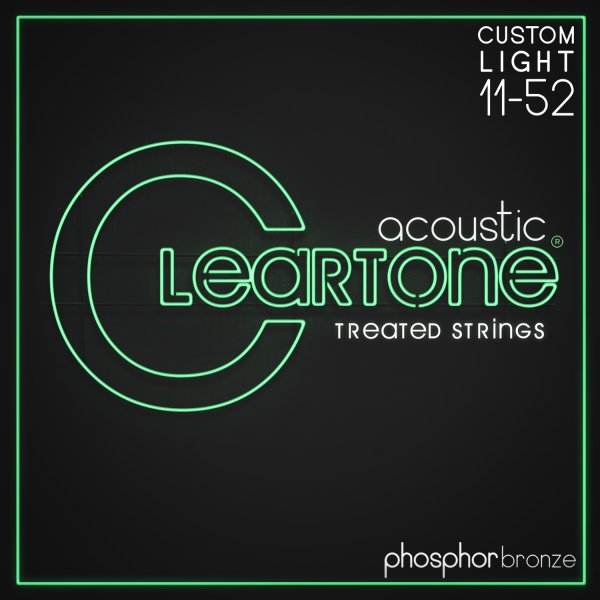Phosphor-Bronze Treated Acoustic Guitar Strings. Custom Light (11-52)