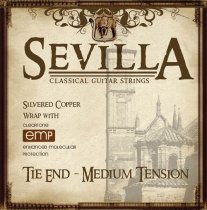 Sevilla Series Treated Nylon Classical Guitar Strings. Medium Tension - Tie Ends