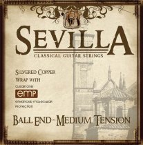 Sevilla Series Treated Nylon Classical Guitar Strings. Medium Tension - Ball Ends