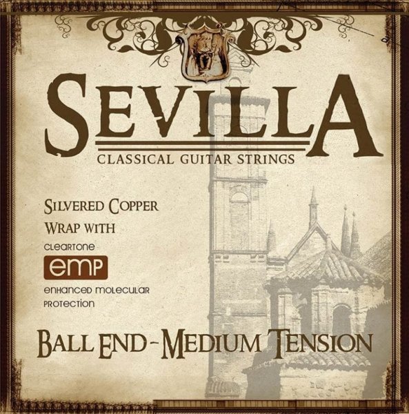 Sevilla Series Treated Nylon Classical Guitar Strings. Medium Tension - Ball Ends