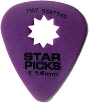 Star Picks Delrin Guitar Picks Blister Pack - 1.14mm Purple (12 Pack)