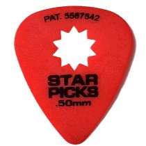 Star Picks Delrin Guitar Picks - .50mm Red (72 Pack)