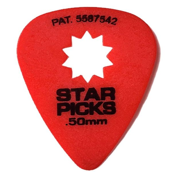 Star Picks Delrin Guitar Picks - .50mm Red (72 Pack)