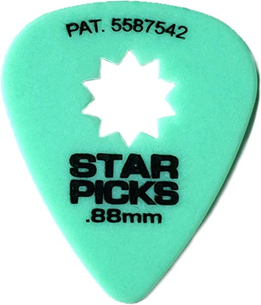 Star Picks Delrin Guitar Picks - .88mm Green (72 Pack)