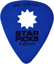 Star Picks Delrin Guitar Picks - 1.00mm Blue (72 Pack)