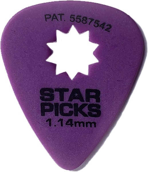 Star Picks Delrin Guitar Picks - 1.14mm Purple (72 Pack)