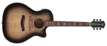 Mahogany & Flame Maple Grand Auditorium Acoustic/Electric Guitar, Ash Burst Satin
