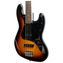 J-Style 4-String Electric Bass with Gigbag and Strap, 3-Tone Sunburst
