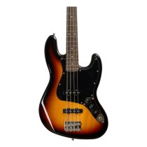 J-Style 4-String Electric Bass with Gigbag and Strap, 3-Tone Sunburst