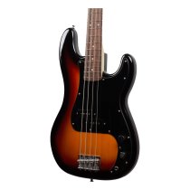 P-Style 4-String Electric Bass with Gigbag and Strap, 3-Tone Sunburst