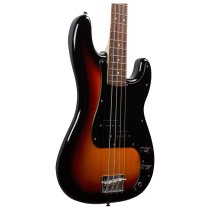 P-Style 4-String Electric Bass with Gigbag and Strap, 3-Tone Sunburst