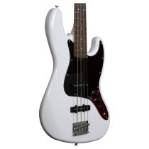 J-Style 4-String Electric Bass with Gigbag and Strap, White