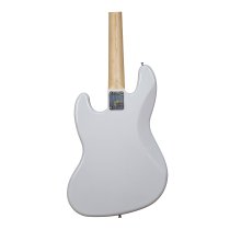 J-Style 4-String Electric Bass with Gigbag and Strap, White