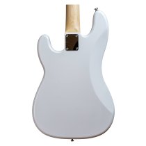 P-Style 4-String Electric Bass with Gigbag and Strap, White