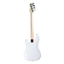 P-Style 4-String Electric Bass with Gigbag and Strap, White