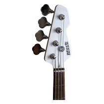 P-Style 4-String Electric Bass with Gigbag and Strap, White