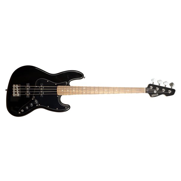 J-Style 4-String Electric Bass with Gigbag and Strap, Black