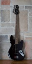J-Style 4-String Electric Bass with Gigbag and Strap, Black
