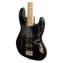 J-Style 4-String Electric Bass with Gigbag and Strap, Black