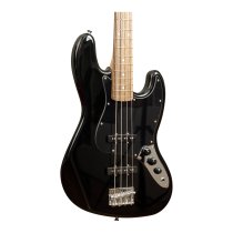 J-Style 4-String Electric Bass with Gigbag and Strap, Black