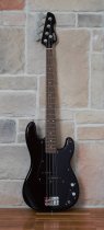 P-Style 4-String Electric Bass with Gigbag and Strap, Black