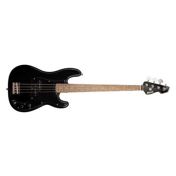 P-Style 4-String Electric Bass with Gigbag and Strap, Black