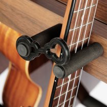 Mobile 30-Ukulele Storage Rack with Locking Casters and Protective Yokes