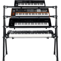 Aluminum 4-Tier Keyboard Stand, Black