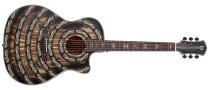 Grand Auditorium Acoustic-Electric Guitar with Pale Moon Ebony Top, Norse Dragon Bullseye