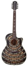 Grand Auditorium Acoustic-Electric Guitar with Pale Moon Ebony Top, Norse Dragon Bullseye