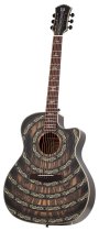 Grand Auditorium Acoustic-Electric Guitar with Pale Moon Ebony Top, Norse Dragon Bullseye