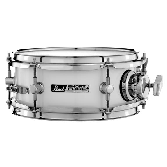 Short Fuse 10"x4.5" Snare Drum w/ Rotating Mounting Clamp, Pure White