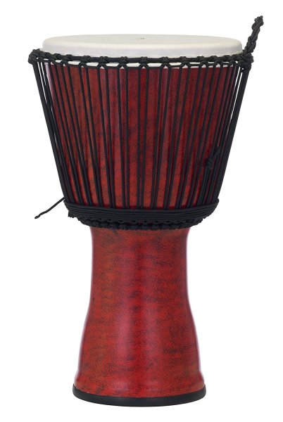 14" Rope Tuned Djembe, Molten Scarlet