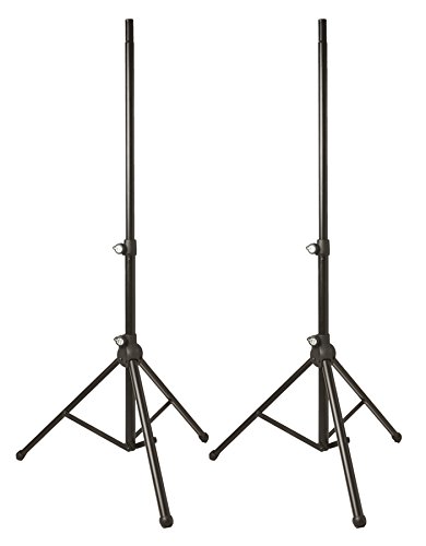 Speaker Stands with Bag (Pair, Black)
