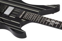Synyster Gates Custom-S Electric Guitar, Gloss Black With Silver Pin Stripes