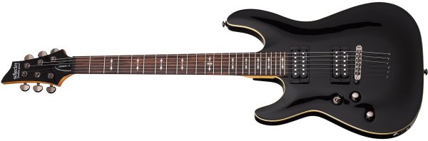 Solidbody Electric Guitar, Left-handed, with Basswood Body, Maple Neck, - Gloss Black