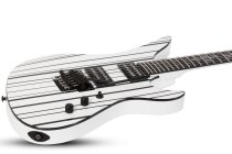 Synyster Standard Electric Guitar, Gloss White w/Black Pinstripes