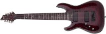 Hellraiser C-8 Left-Handed 8-String Electric Guitar, Black Cherry