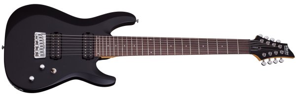 C-8 Deluxe 8-String Electric Guitar, Satin Black