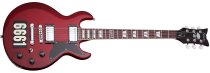 Zacky Vengeance Custom Reissue Electric Guitar, See Thru Cherry with 6661 Graphic