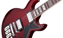 Zacky Vengeance Custom Reissue Electric Guitar, See Thru Cherry with 6661 Graphic