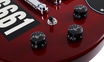 Zacky Vengeance Custom Reissue Electric Guitar, See Thru Cherry with 6661 Graphic