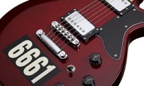 Zacky Vengeance Custom Reissue Electric Guitar, See Thru Cherry with 6661 Graphic