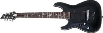 Damien Platinum-7 Left-Handed Electric Guitar, Satin Black